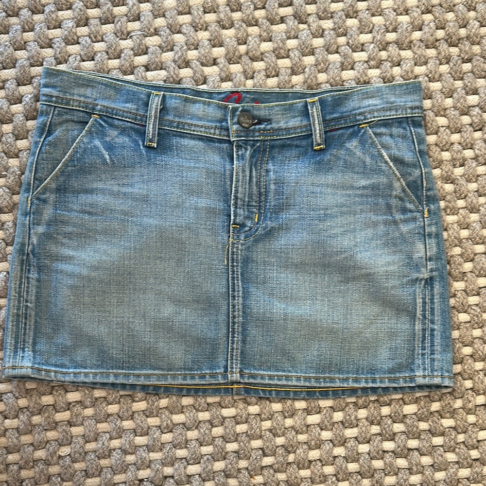 Blue Cult Mini Denim Skirt